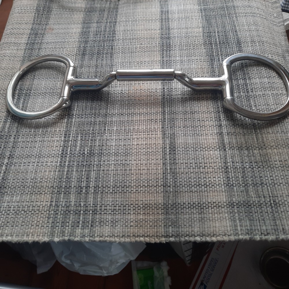 MYLER 6" MB36 Forward Tilt Ported Barrel Eggbutt Snaffle No Hooks 14mm Bit