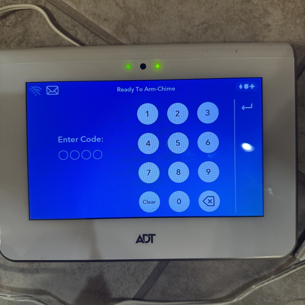 ADT Command Smart Security Panel Touchscreen Alarm Control White