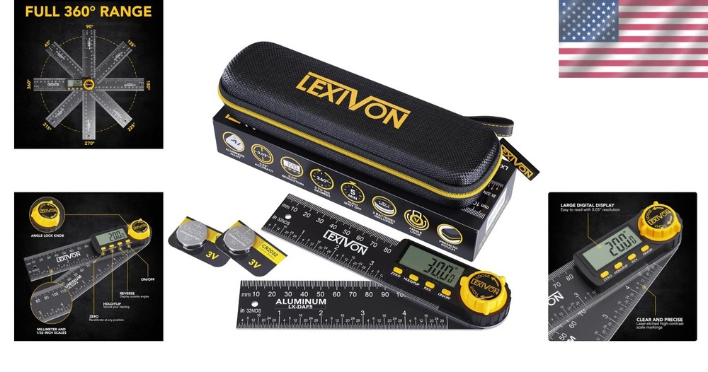 130mm Angle Finder with High-Resolution Display & Heavy-Duty Case