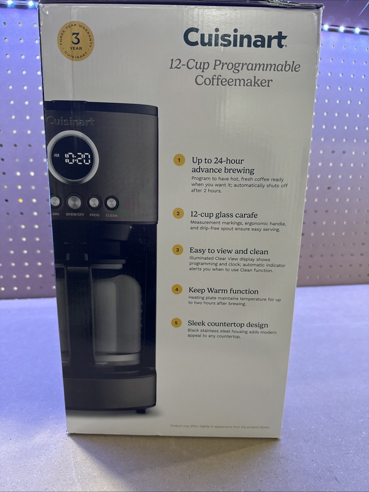 Cuisinart 12 Cup Programmable Coffeemaker Glass Carafe