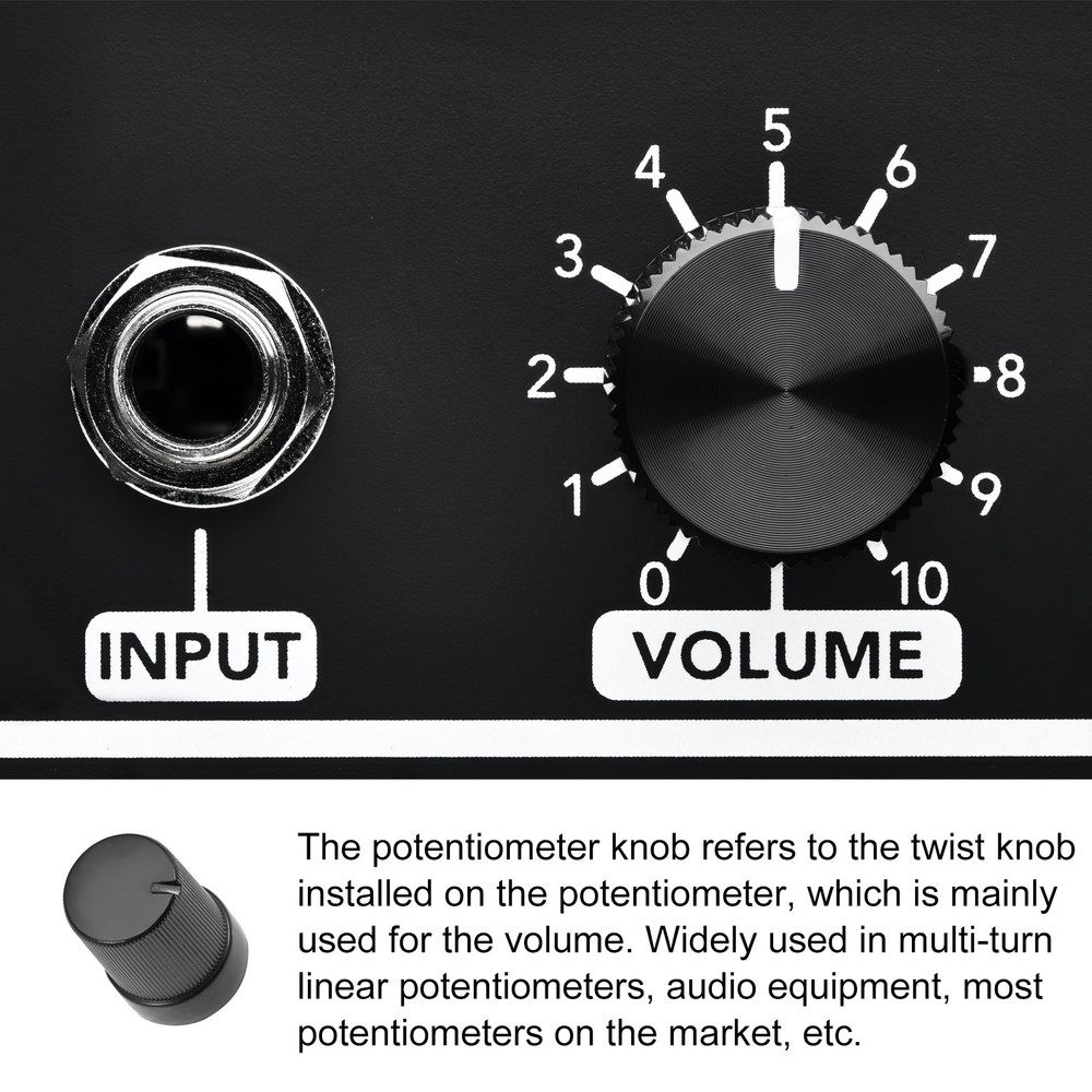 Potentiometer Control Knob Insert Shaft Switch Knobs 6mm/Black / 100Pcs
