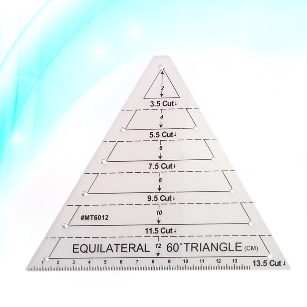 Triangle Patchwork Ruler Acrylic 60 Degree Quilting Template for Crafts