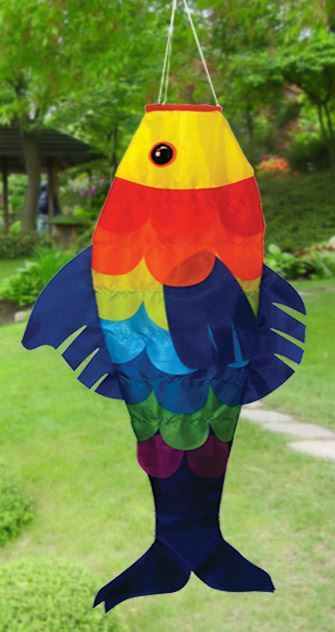 Skydog Kites - Sunburst Fish Windsock, 48"