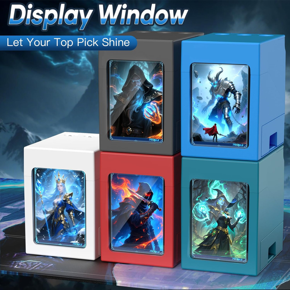 Commander Deck Box with Life Counter, Card Deck Box for Commander Display Holds