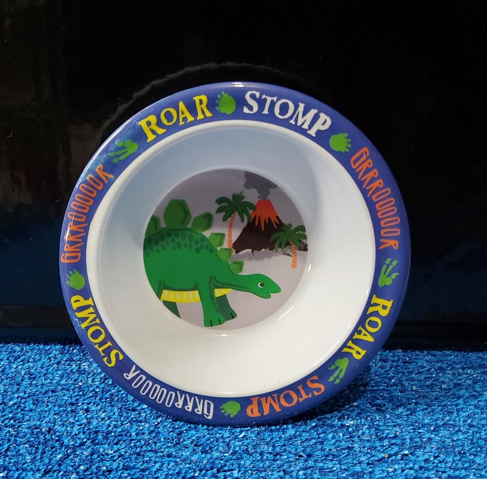 Kids Dinosaur  Bowl "Roar" "Stomp"