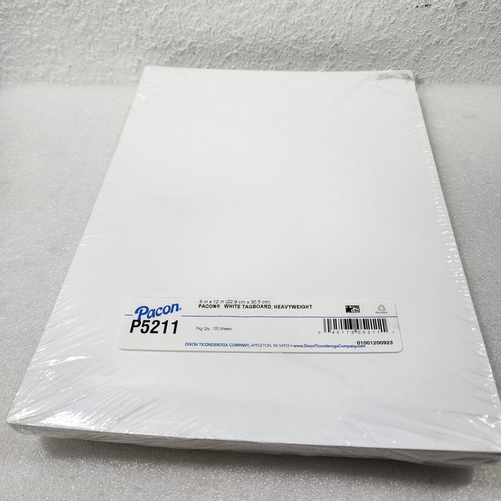 Pacon Heavyweight Tagboard, White, 9in x 12in
