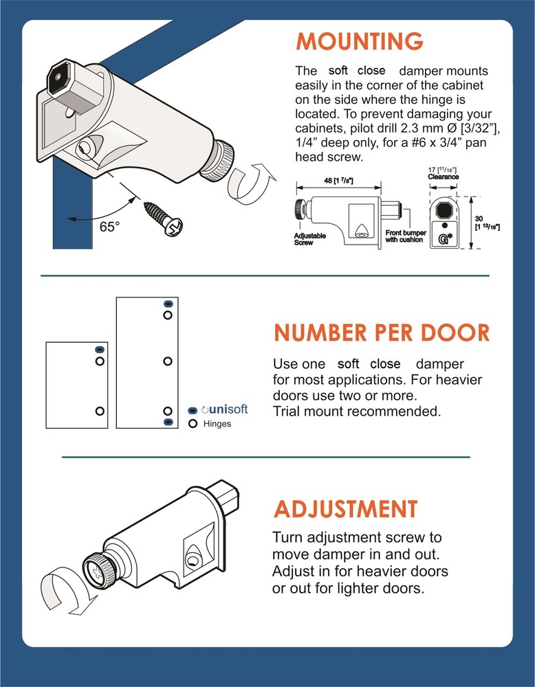 Grass UniSoft Soft Close Cabinet Door Damper SCD103
