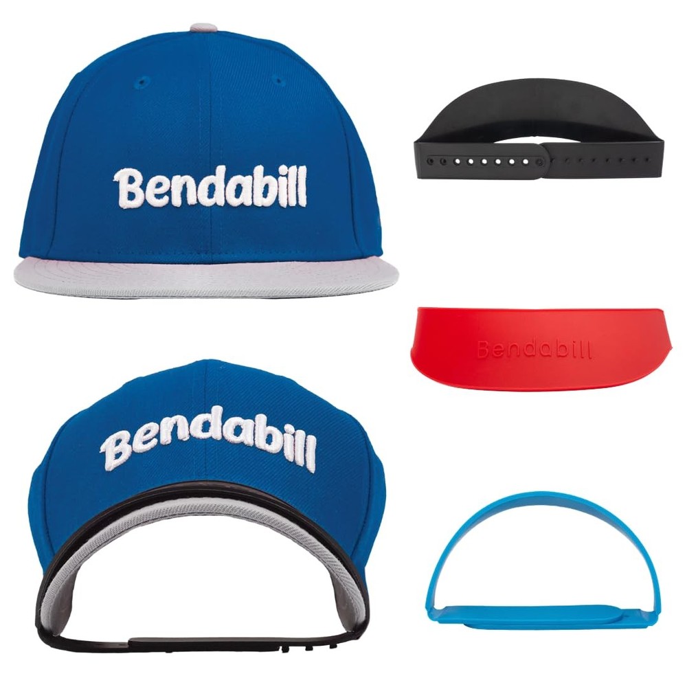 Bendabill Hat Bill Bender (2 Pack) Perfect Bending Strap, Black