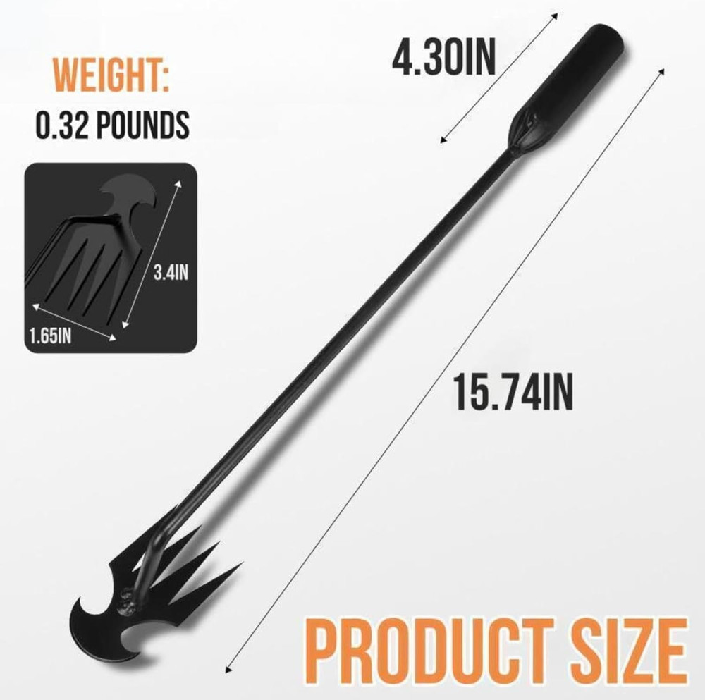 4 Claw Weed Puller Tool Garden Hand Weeder Root Remover Steel Tool