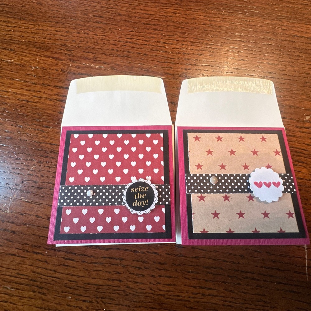 2 Handmade Mini Cards 3x3
