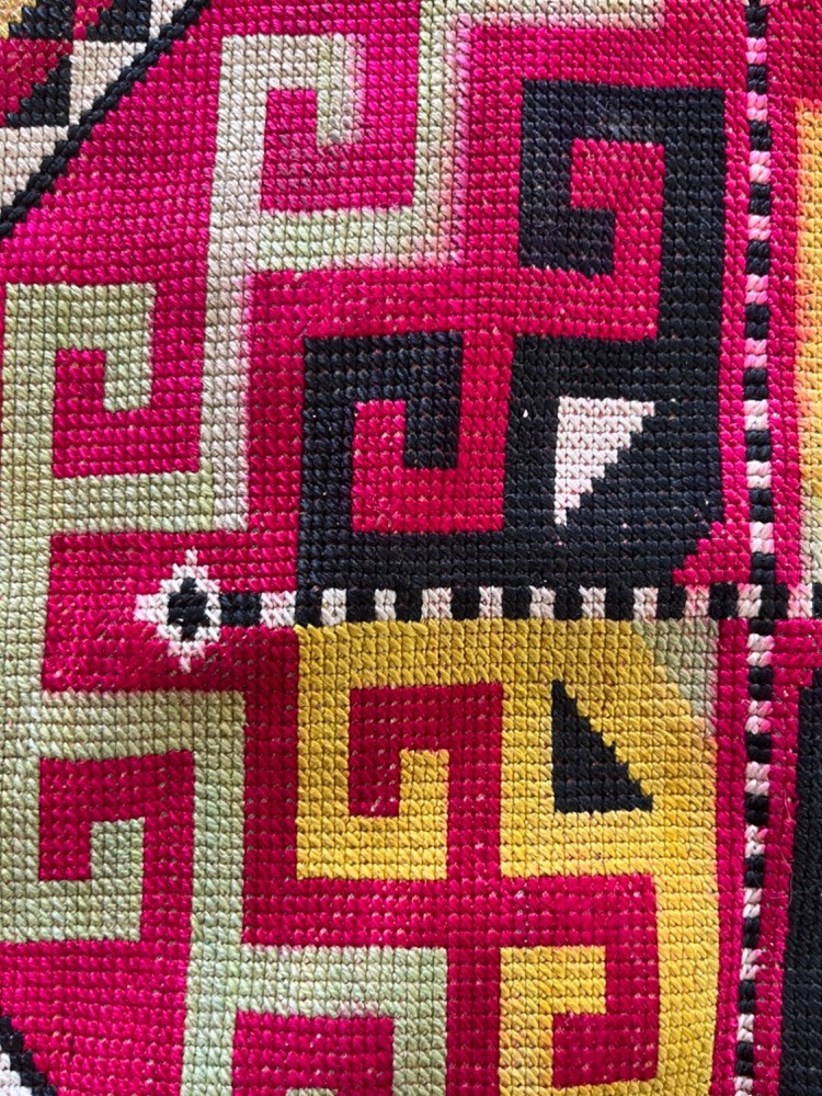 Central Asian Vintage Needlepoint Bag Rare