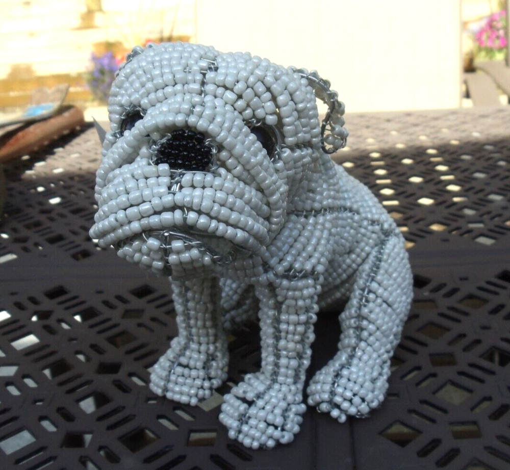 Beaded land:  White bulldog