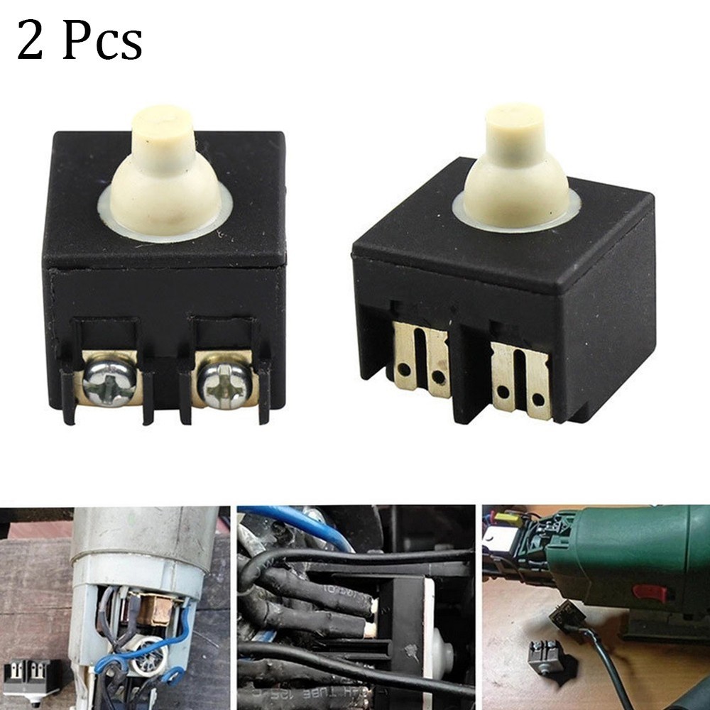 Angle Grinder Switch 100mm /4\" 250 (V) 2pcs 6 (A) Accessories Black Kit