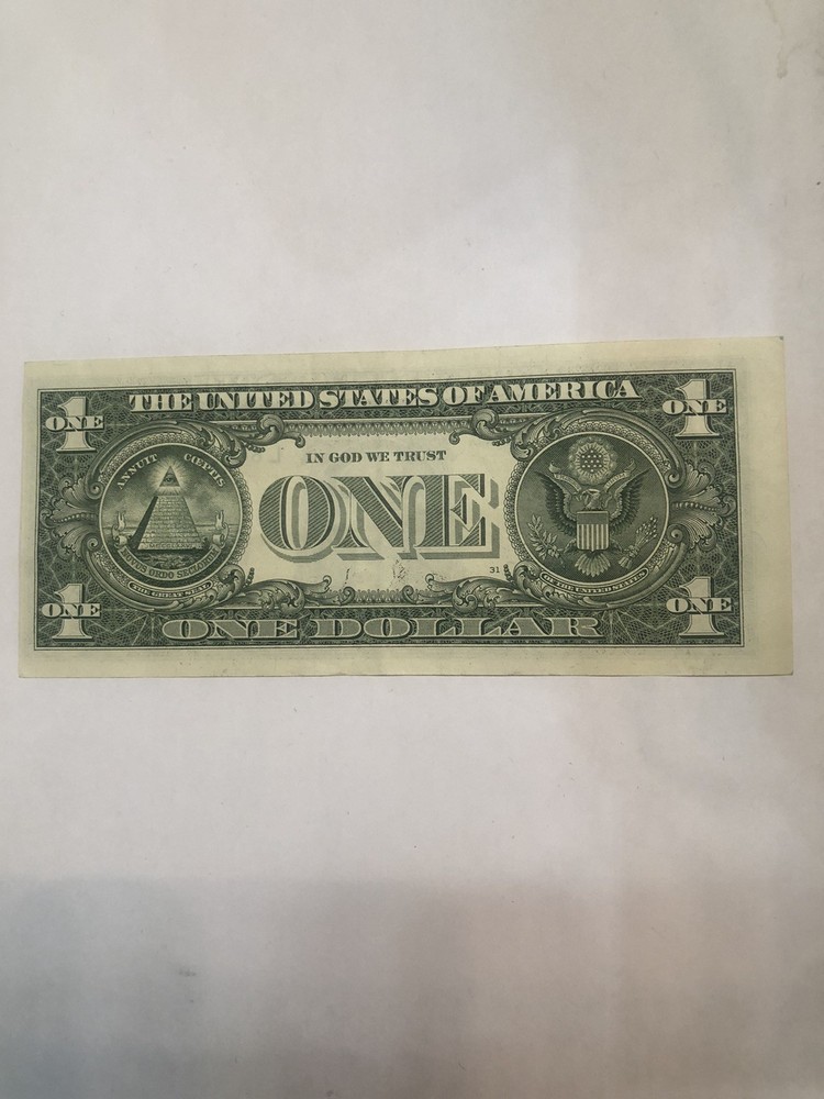 Offset Print Error 2021 Miscut $1 Dollar Circulated Bill