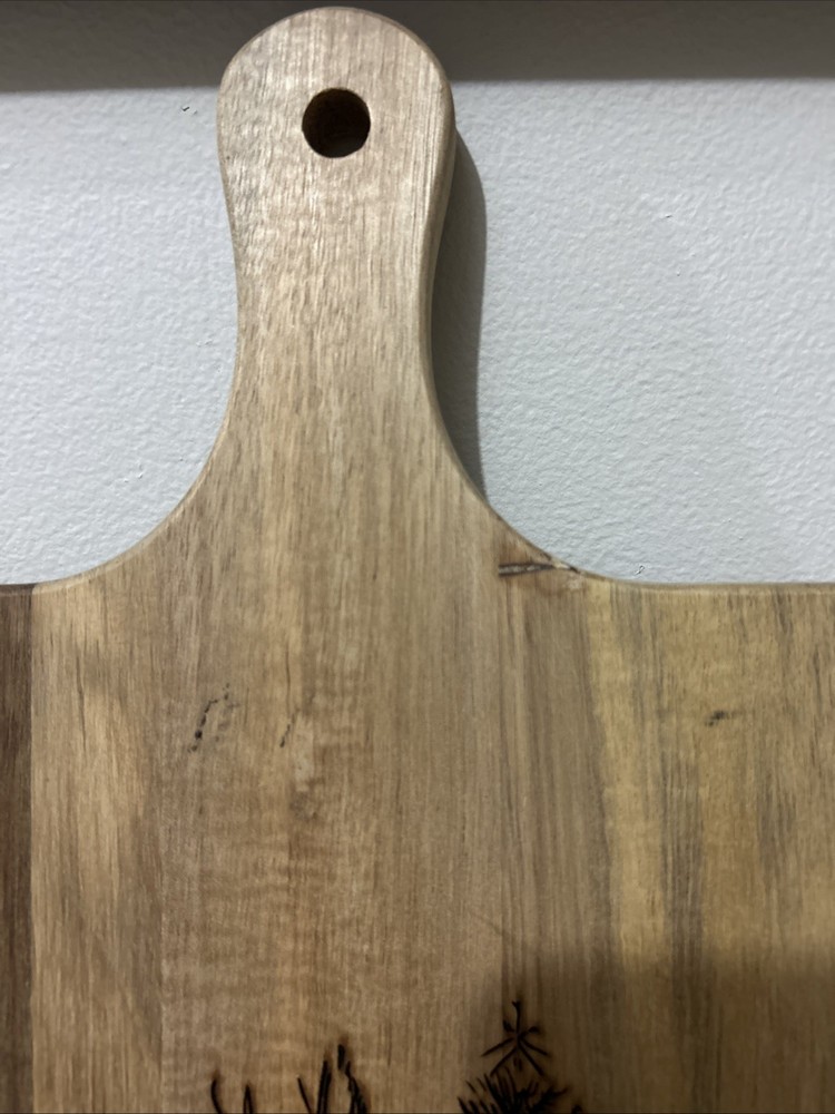 Charcuterie Board With Deer And Tree Custom Engraved 9”x16”
