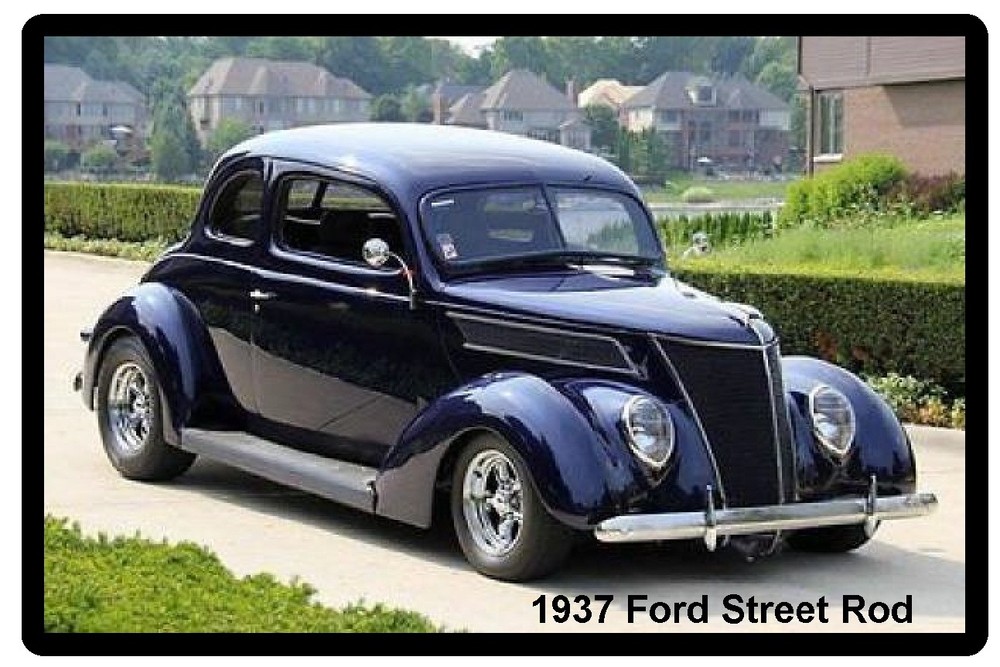 1937 Ford Street Rod Refrigerator Magnet