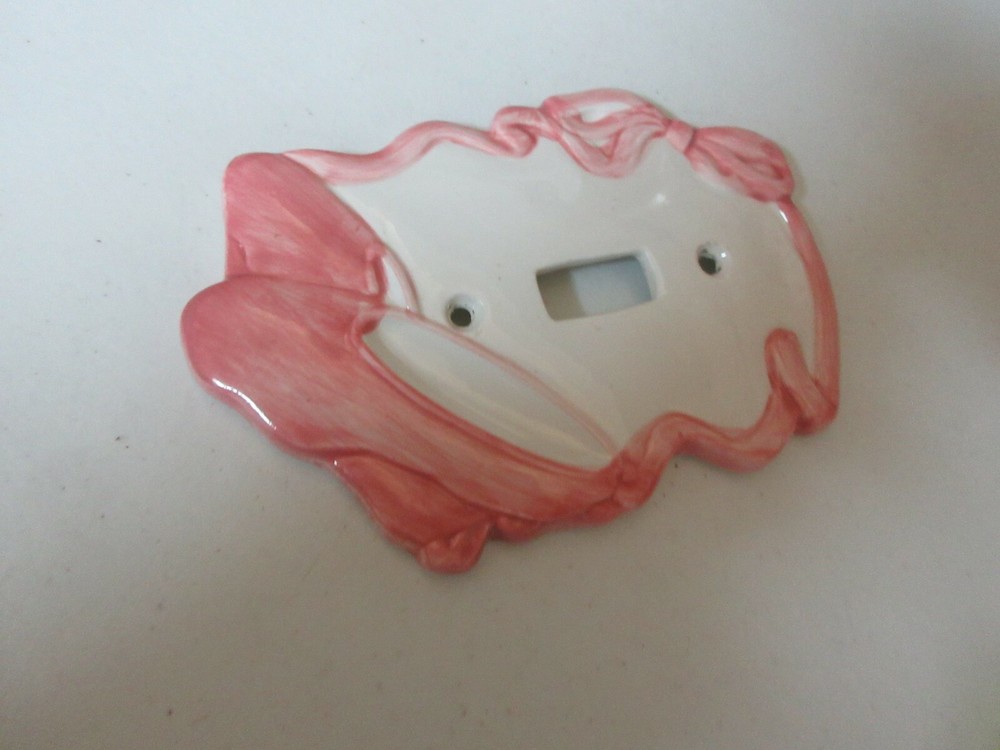 Ballet Slippers , Ceramic Toggle Switch Plate , Vintage , New