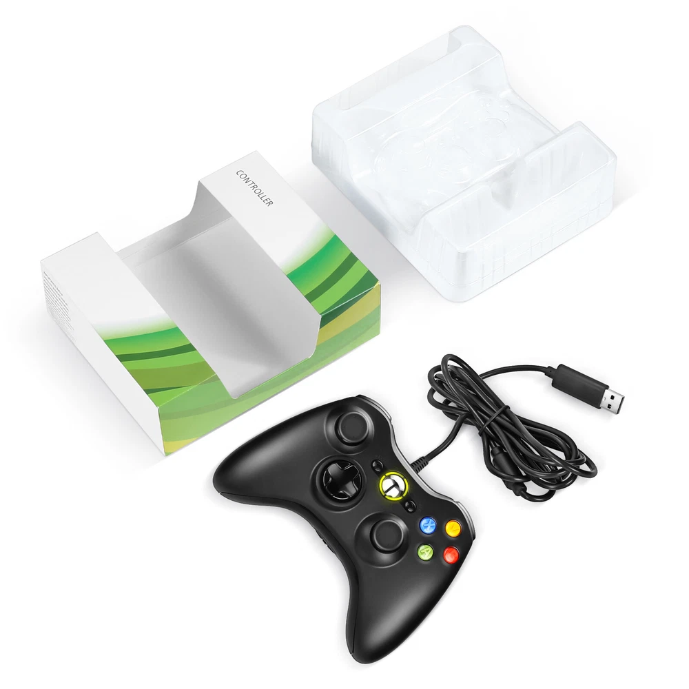 XBOX 360 Wired USB Game Controller Gamepad for Microsoft XBOX 360&PC WIN 7 8 10