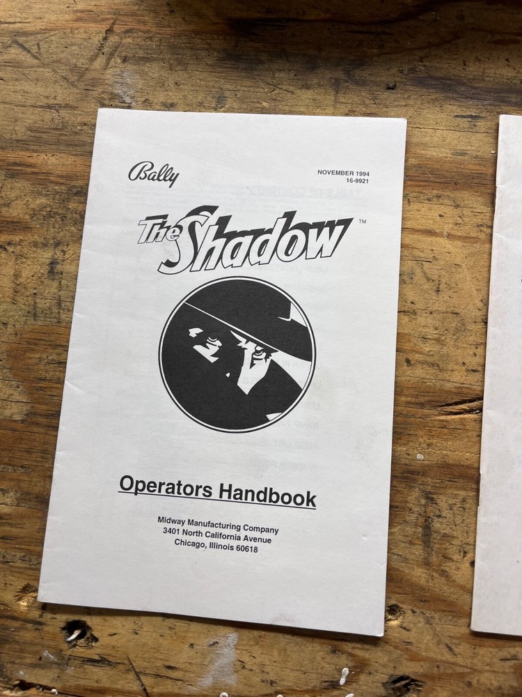 The Shadow Pinball Operator Handbook