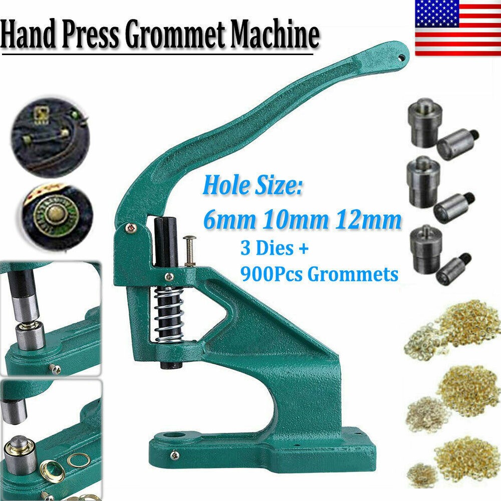 Hand press punching machine for button hole/button hole rivet button hole opener
