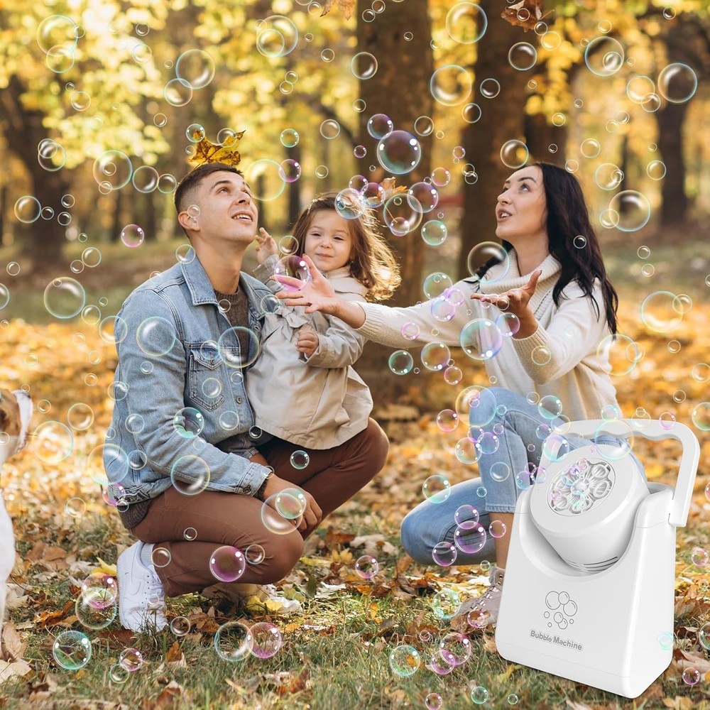 Bubble Machine for Kids Toddlers,Automatic Bubble Blower,Portable Adjustable