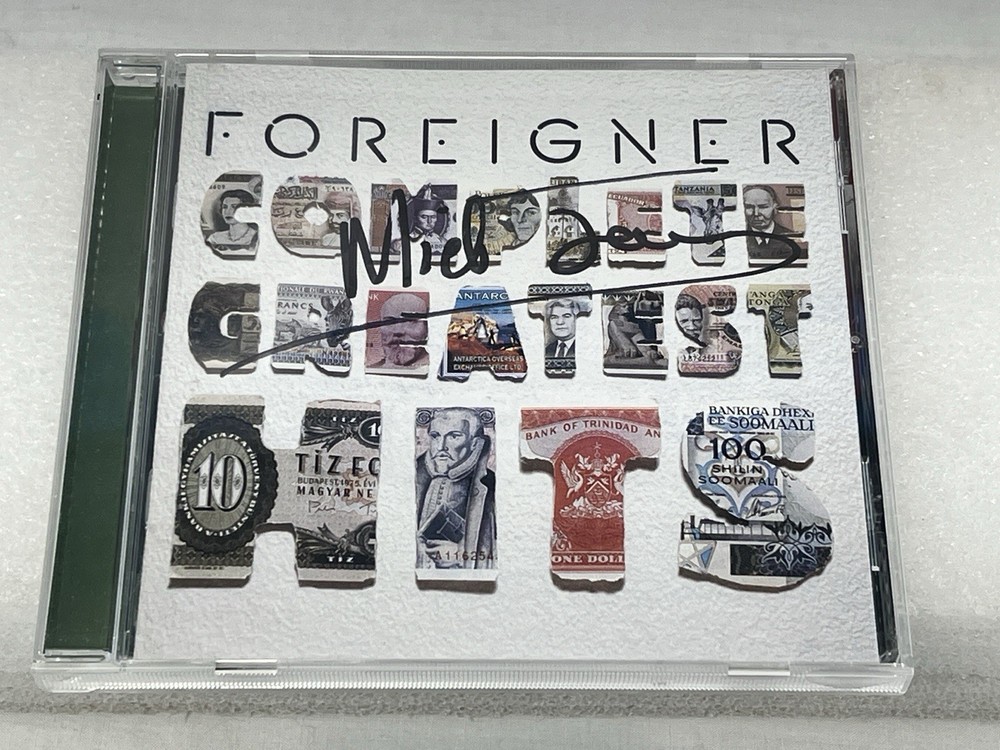 Mick Jones Signed Autograph Foreigner CD Complete Greatest Hits