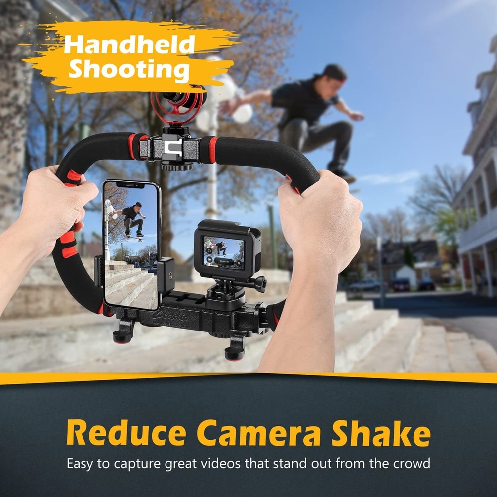 Smartphone Stabilizer, Handle Grip Handheld Video Rig, Compatibility with All...