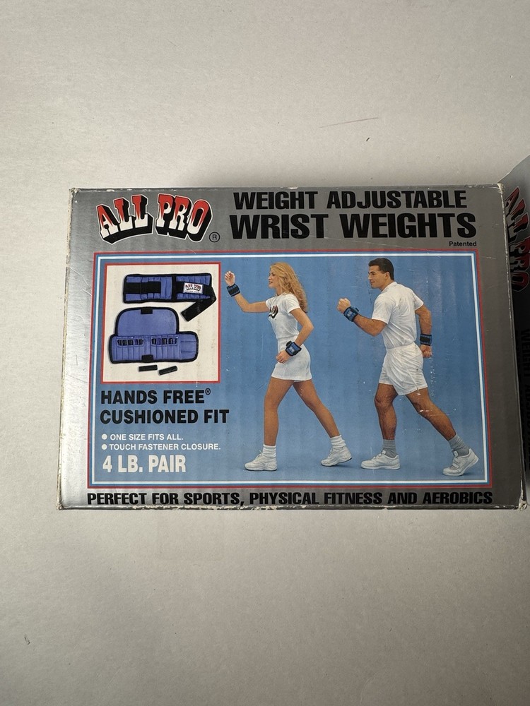 NIB All Pro 2.5 lb Ankle Weights + 2 lb Wrist Weights Adjustable Inserts 9 Lbs