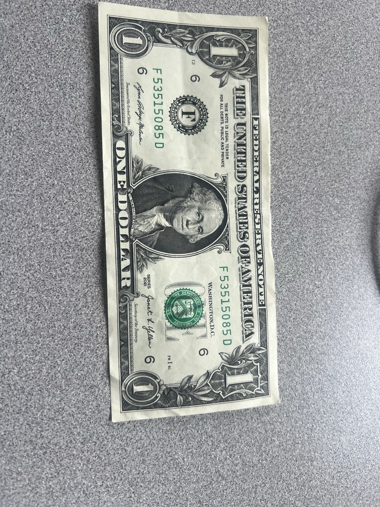 2021  Note Bill With Binary Numbers