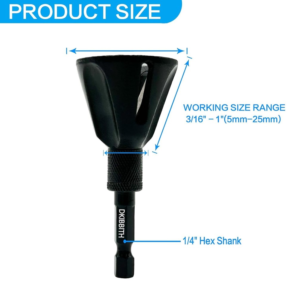 Carbide Deburring Tool, Chamfer External Edges of Threaded Rod Bolt Pipe, Remove