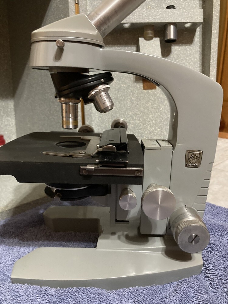 American Optical Spencer Microscope In Original Box With Eyepieces
