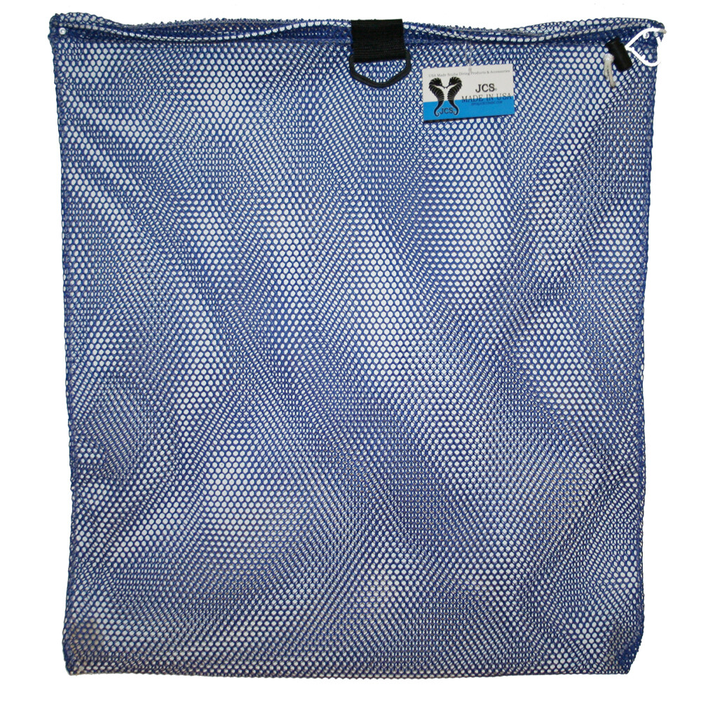 JCS Nylon Mesh Drawstring Bag with D-Ring, Large, Approx. 24x30