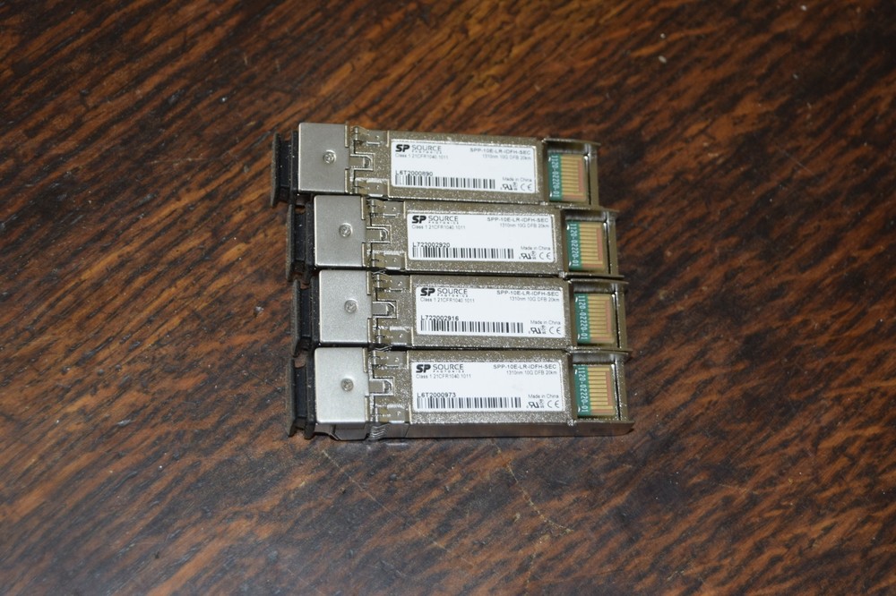Lot of 4 Source Photonics Transceiver SPP-10E-LR-IDFH-SEC BASE same as Aruba
