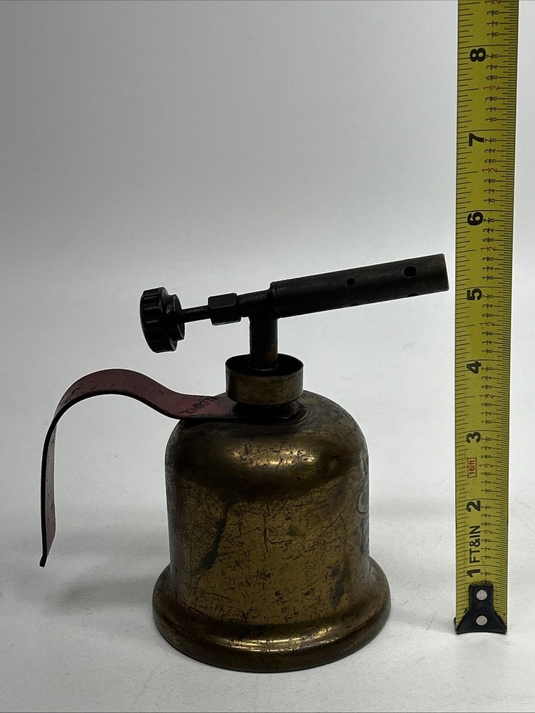 Vintage DUNLAP Brass Denatured Alcohol Torch, Empty