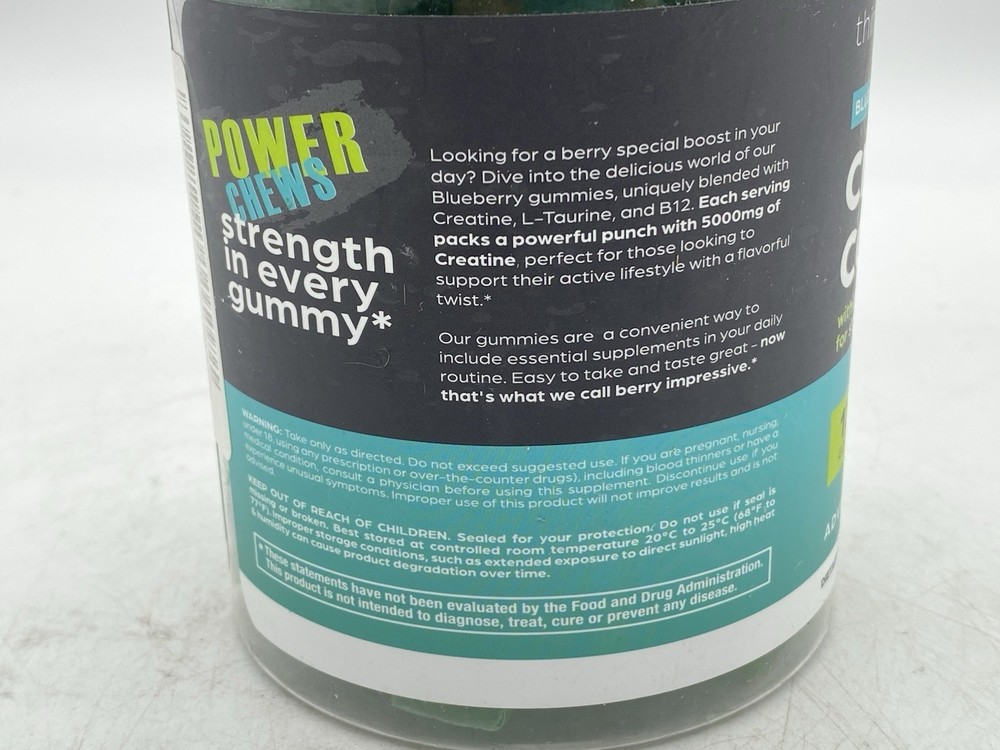 Thinbi Fuel Creatine+ Complex Blueberry Gummies 120 Count