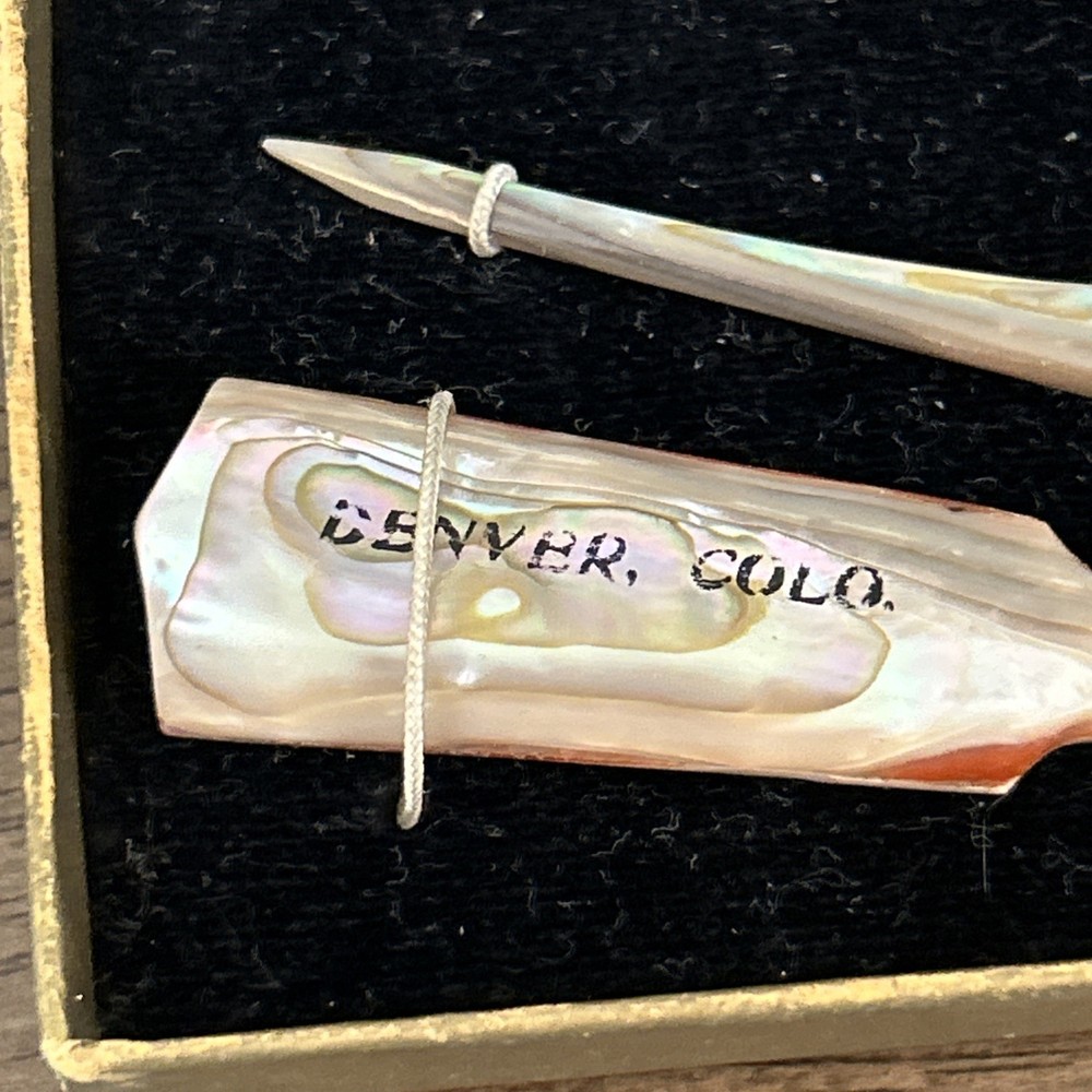 Vintage Abalone Pearl Manicure Set