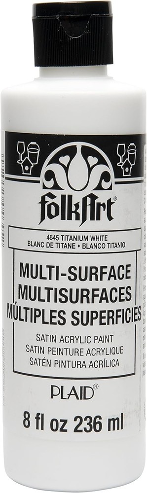 FolkArt Multi-Surface Paint (8 oz), , Titanium White