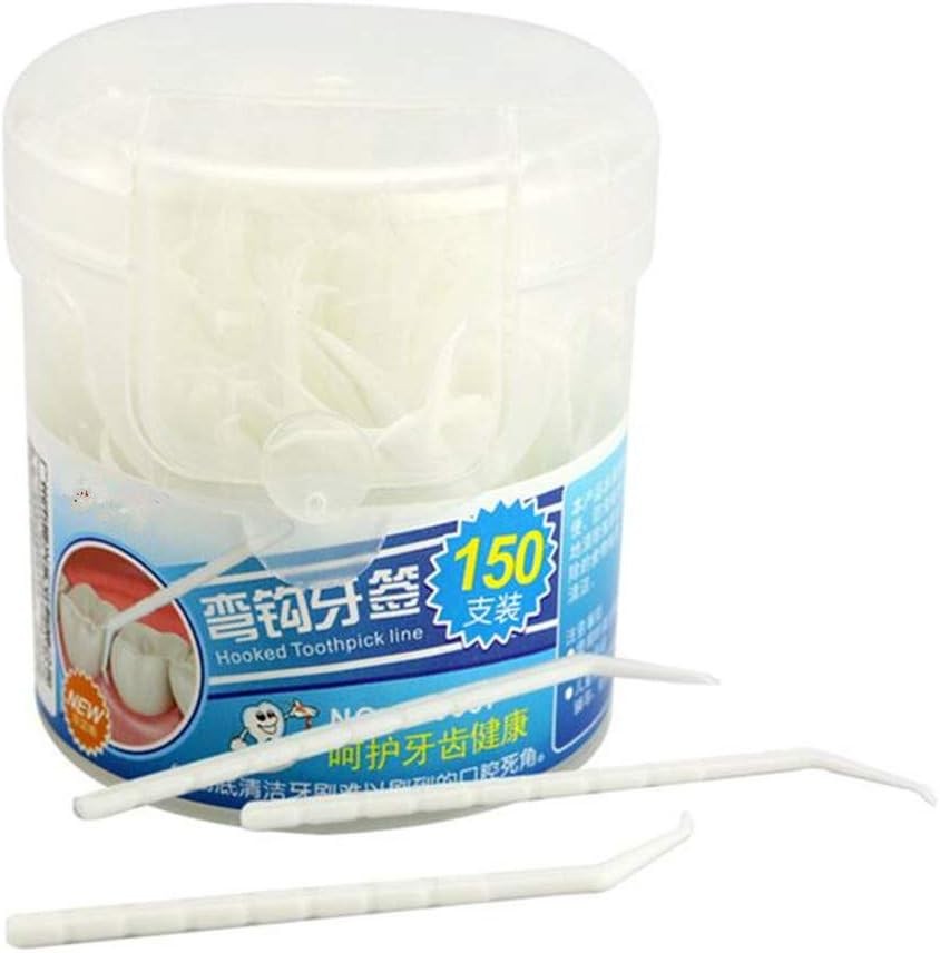 Plastic Household Teeth Cleaning Tool Curved Hook Tootis White