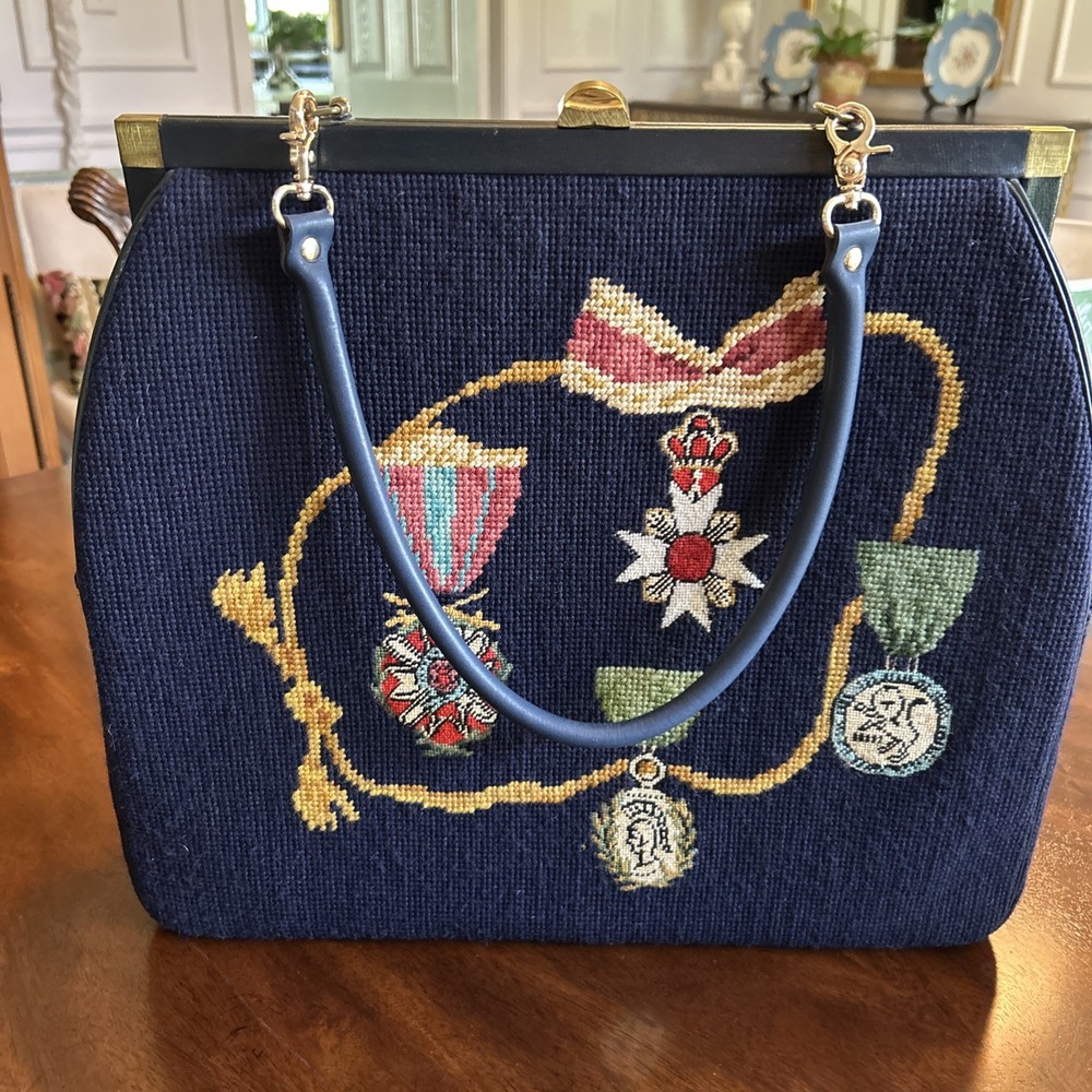 Extra Large Needlepoint Purse Exquisite