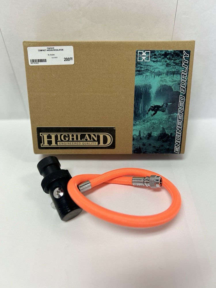 Highland Compact Argon Regulator, Scuba Diving, Tech Diving
