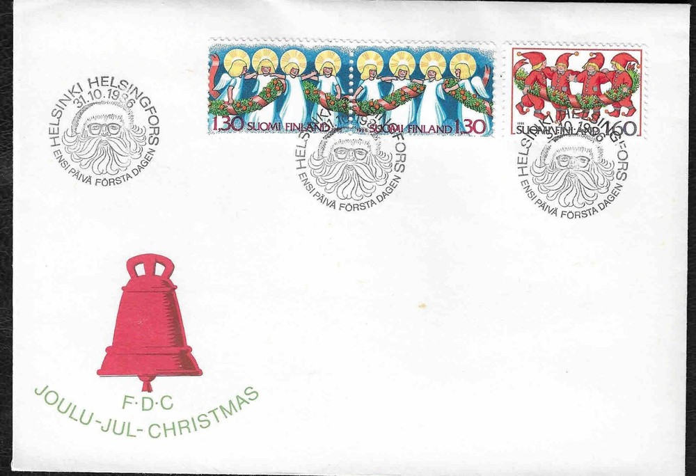 Finland, Christmas  FDC -1986 -
