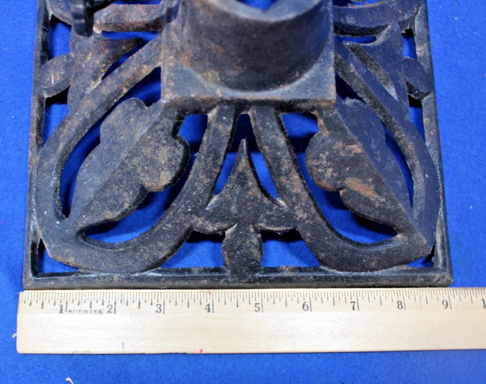Cast Iron Flagpole Metal Base 9" square