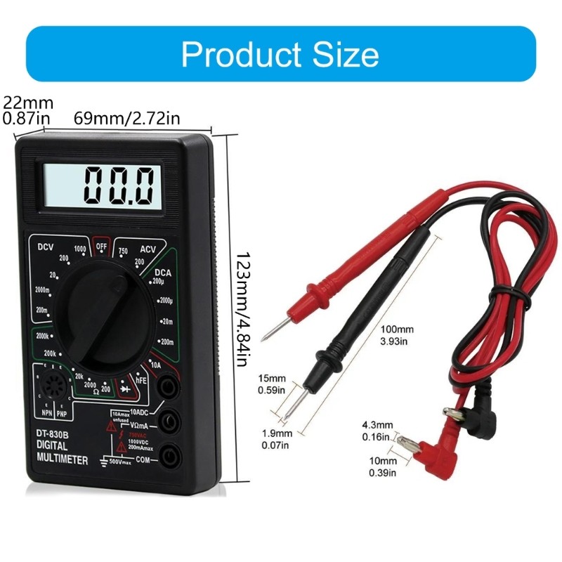 Easy To Use Digital Multimeter Circuit Testing Device for Electronics Engineers