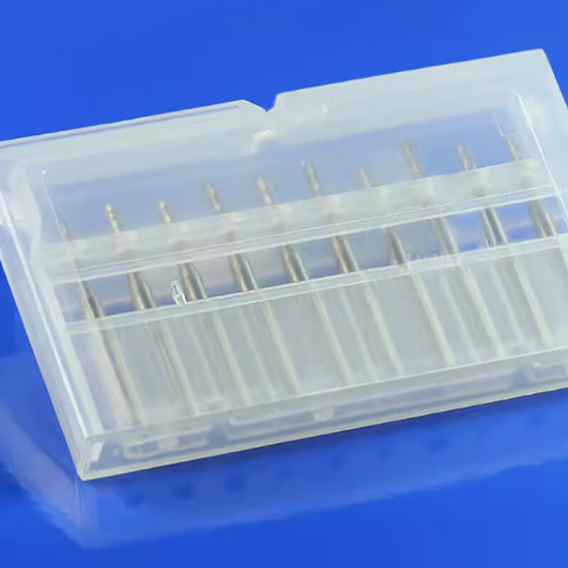 10Pcs Ø 0.6mm-3.175mm Micro Solid Carbide PCB Engraving Bit Corn End Mill Cutter
