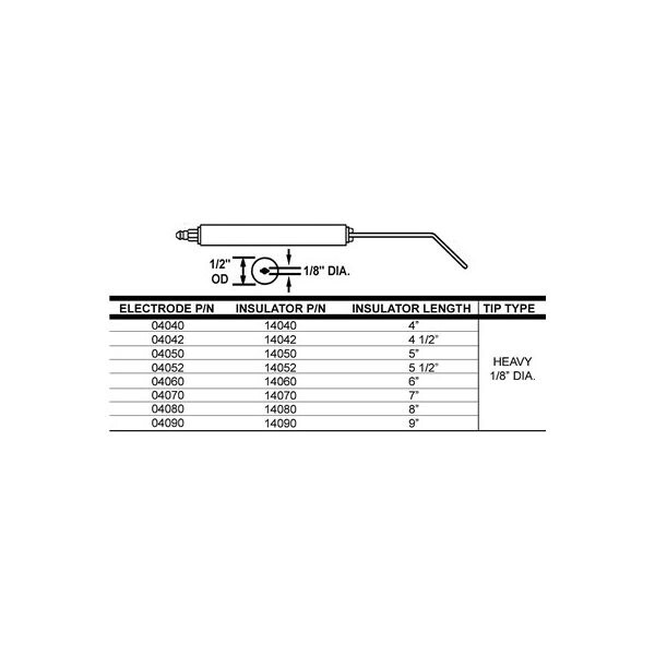 Crown electrode 04042. Sold in pair.