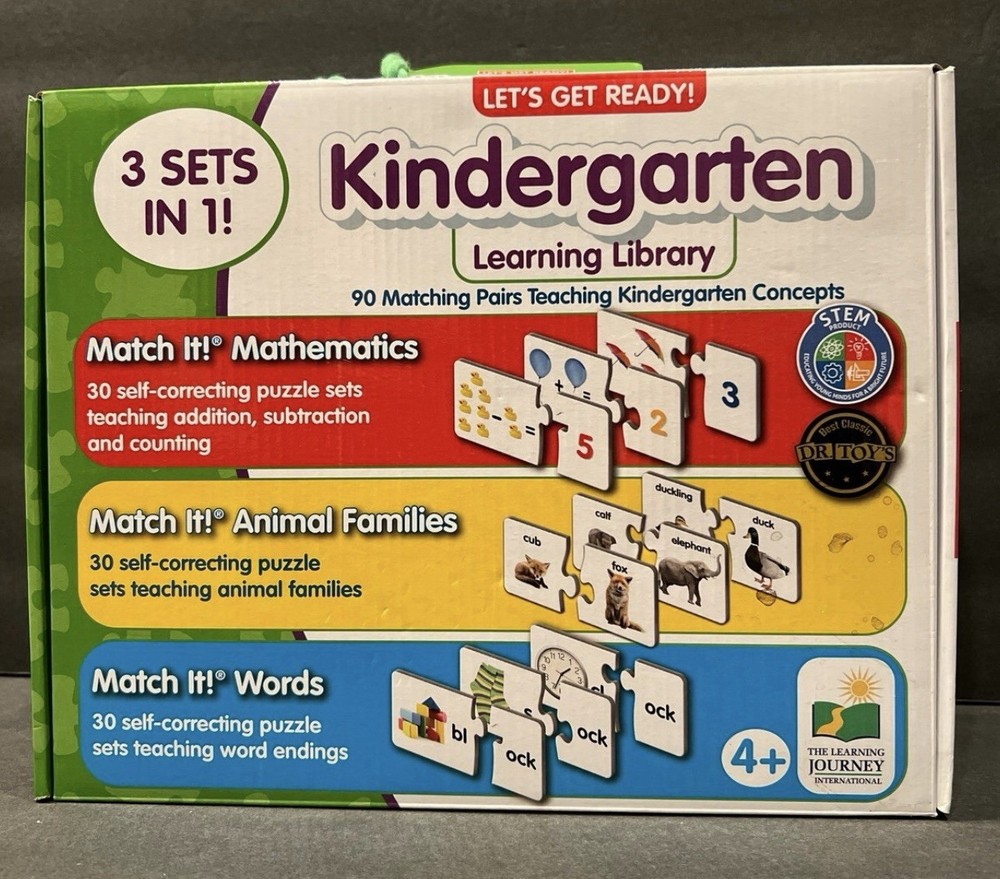 Let's Get Ready! Kindergarten Learning Library - 3 Sets in 1!