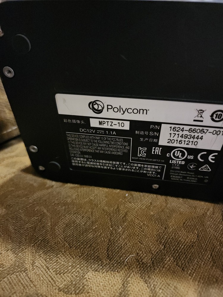 Polycom MPTZ-10 Eagle Eye IV - Professional Conference Camera RC4-CE CAMERA END