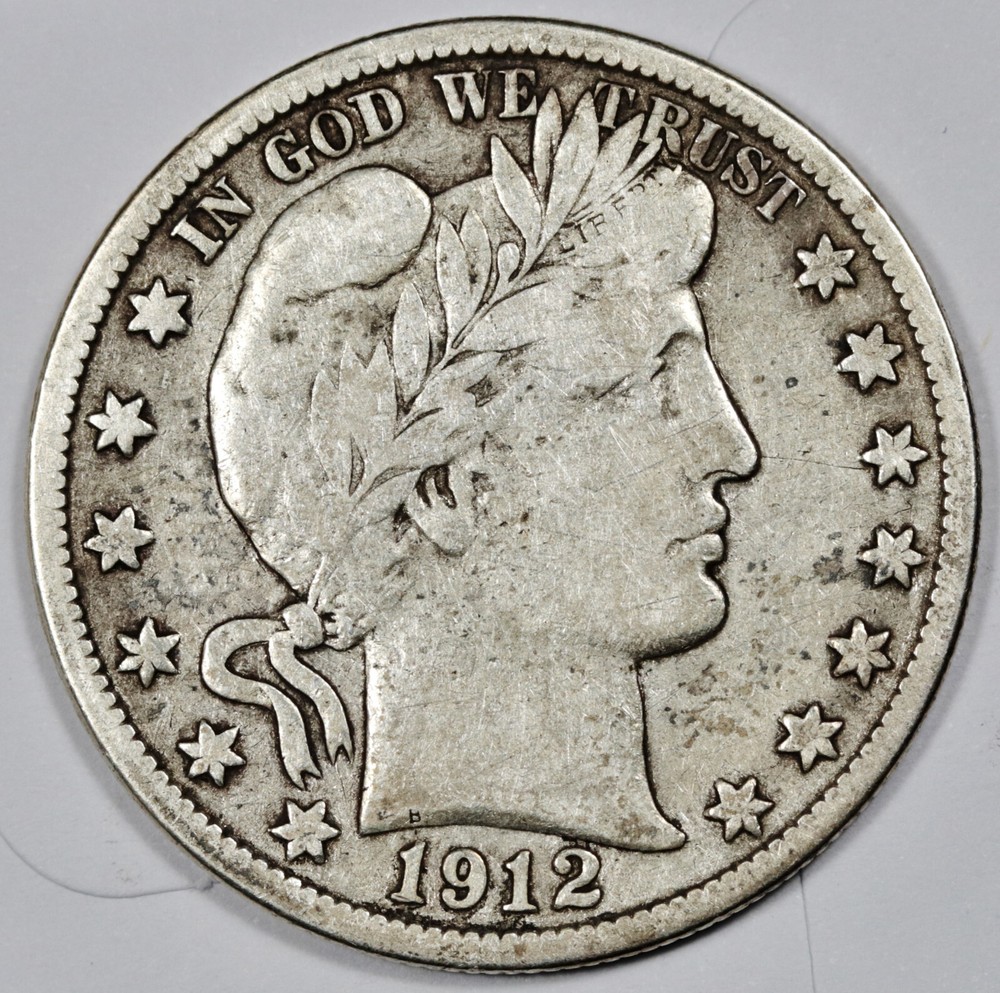 1912-s Barber Half.  Fine.  204957