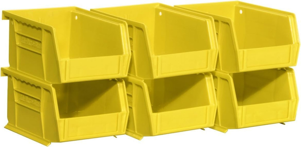 Akrobins Stackable Plastic Storage Bins - Space-Saving Organizers for Home