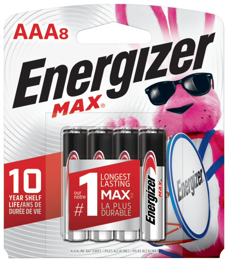 Energizer MAX AAA Batteries (8 Pack), Triple A Alkaline Batteries